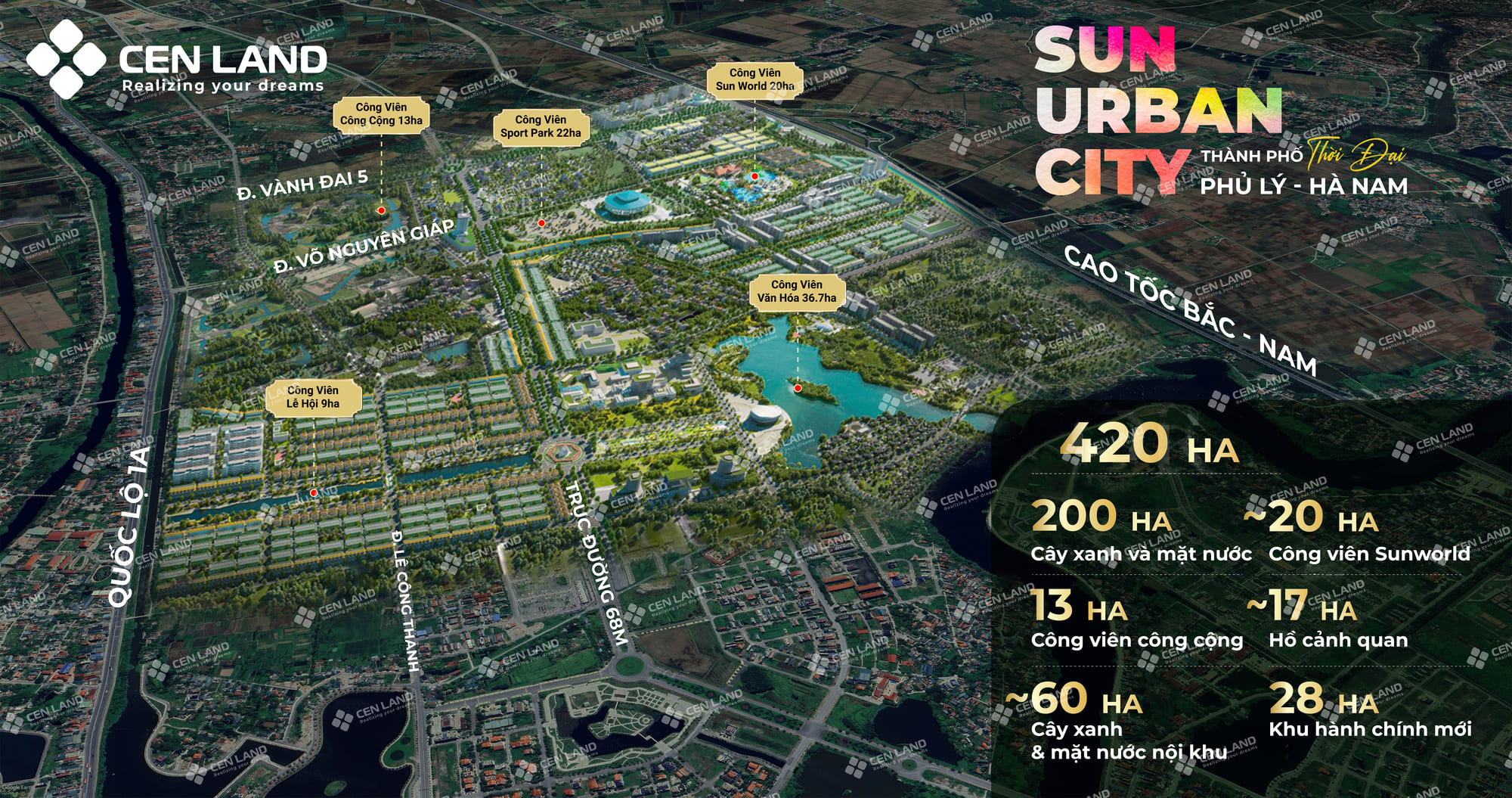 Sun Urban City Hà Nam sở hữu vị trí chiến lược tại cửa ngõ phía Nam Thủ đô