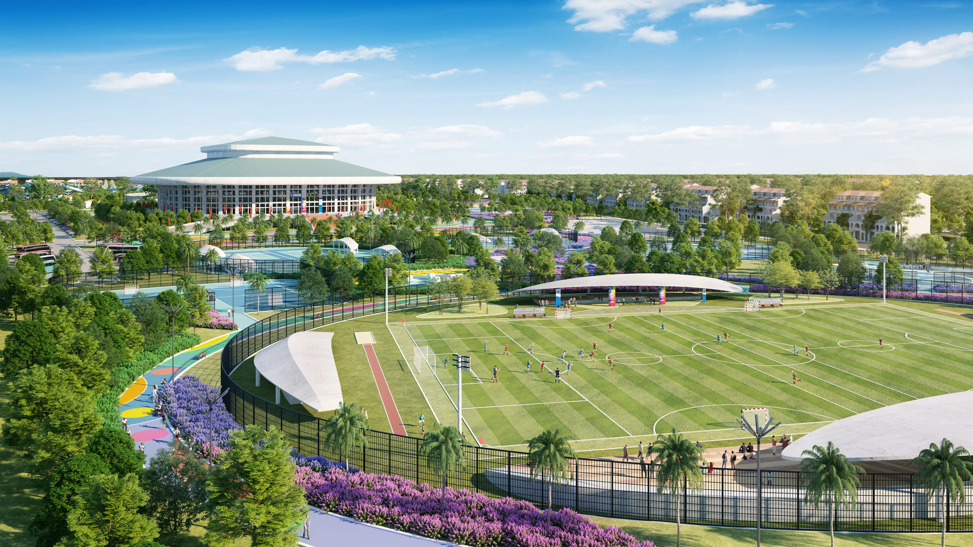 Tiện ích sân banh, nhà thi đấu dự án Sun Urban City Hà Nam 