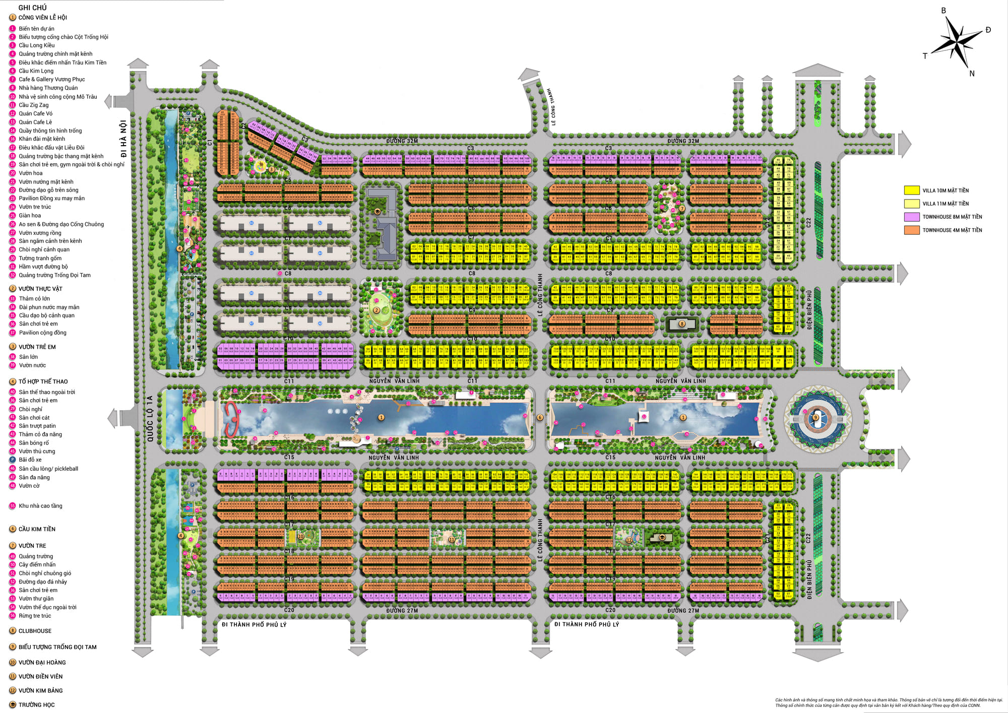 mặt bằng tổng thể chi tiết dự án Sun Urban City Hà Nam