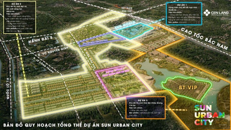 mặt bằng tổng thể dự án Sun Urban City Hà Nam