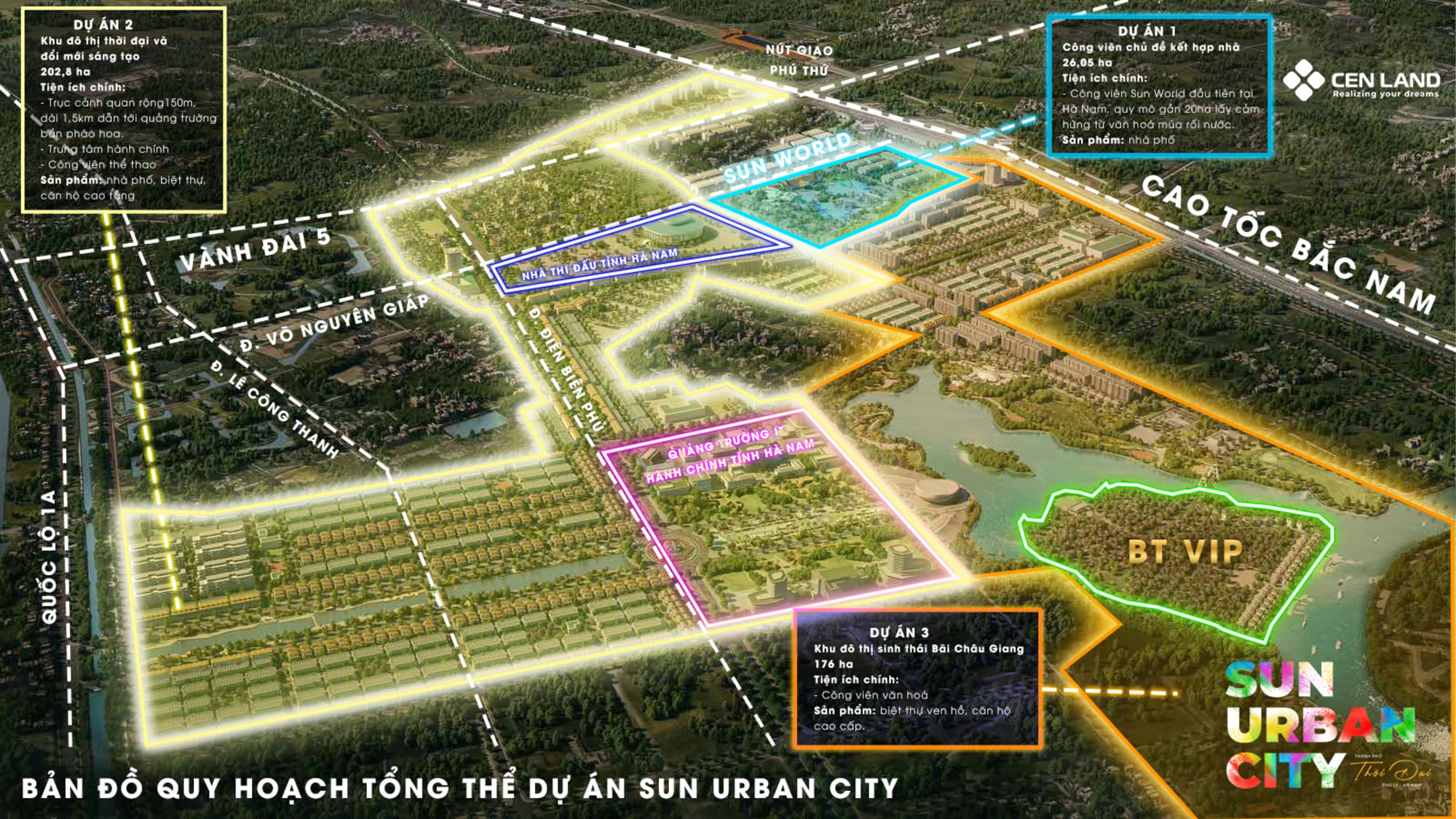 mặt bằng tổng thể dự án Sun Urban City Hà Nam